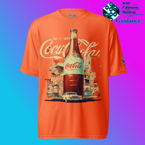 Soda Nostalgia Coca-Cola Retro T Shirt by XGuidance Safety Orange 1