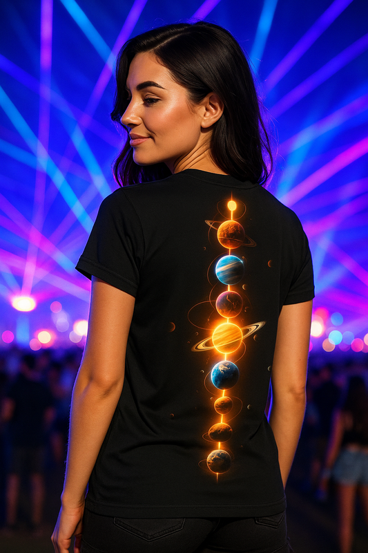 Solar Alignment T-Shirt, Cosmic Festival T-Shirts by XGuidance XS 1