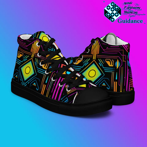 Solar Sentinel – Neon Sneakers Shoes Sneakers by XGuidance Black 8