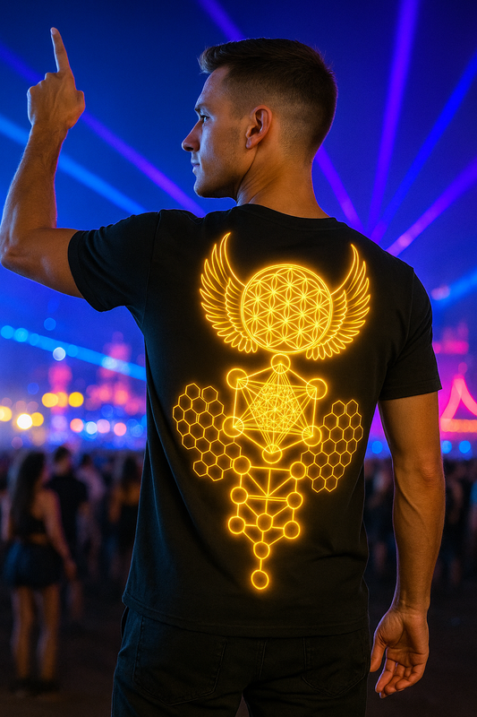 Solar Seraph T Shirt Metatron Sacred Geometry T-Shirts by XGuidance XS 1