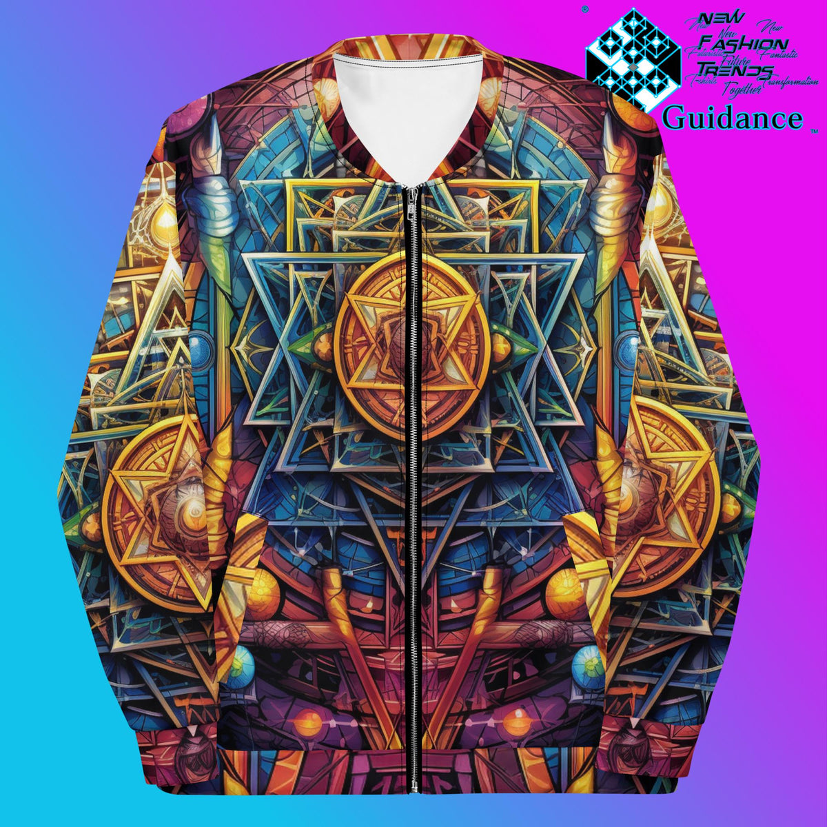 Spiritual Serenity Bomber Jacket Vintage Festival by XGuidance XS 1