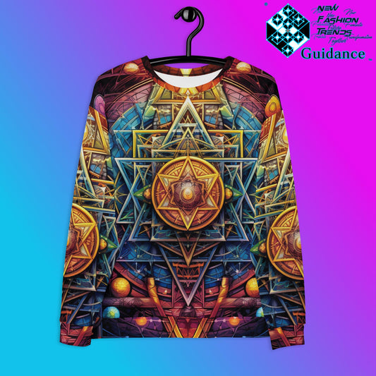 Spiritual Serenity Sweatshirt – Sacred Geometry Festival Wear by XGuidance XS 1