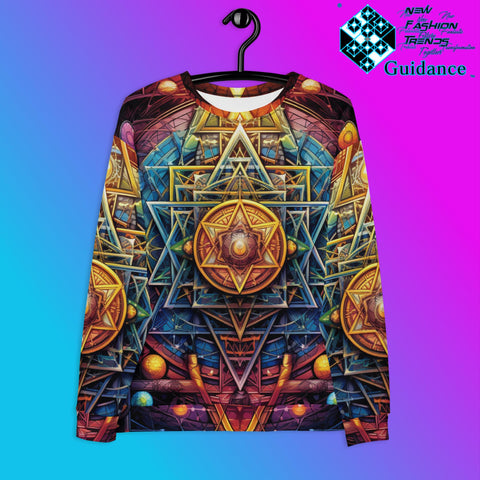 Spiritual Serenity Sweatshirt – Sacred Geometry Festival Wear by XGuidance XS 1