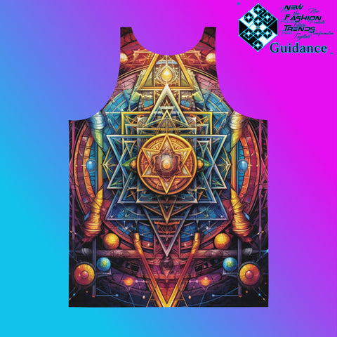 Spiritual Serenity Tank Top – Celestial Festival Streetwear by XGuidance XS 2