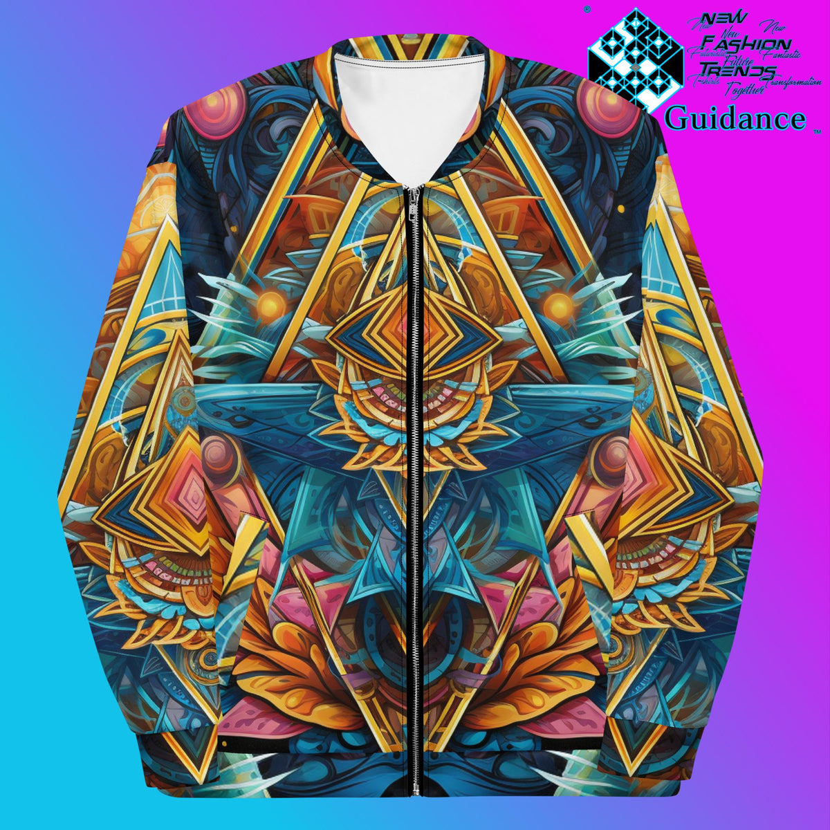 Spiritual Tapestry Bomber Jacket Vintage Festival by XGuidance XS 1