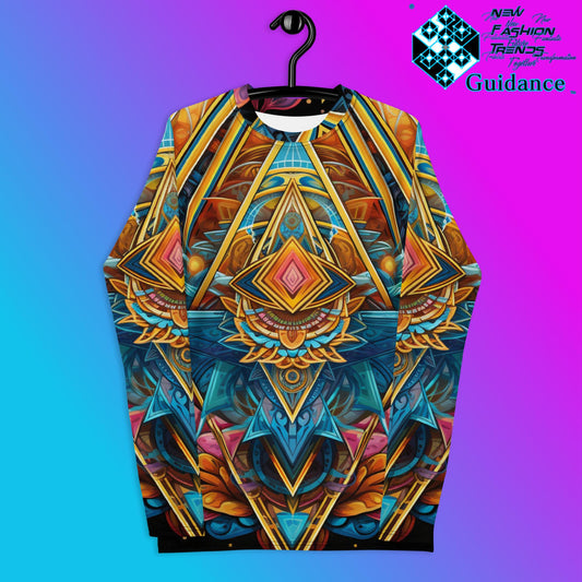 Spiritual Tapestry Psychedelic Long Sleeve Rash Guard by XGuidance XS 1