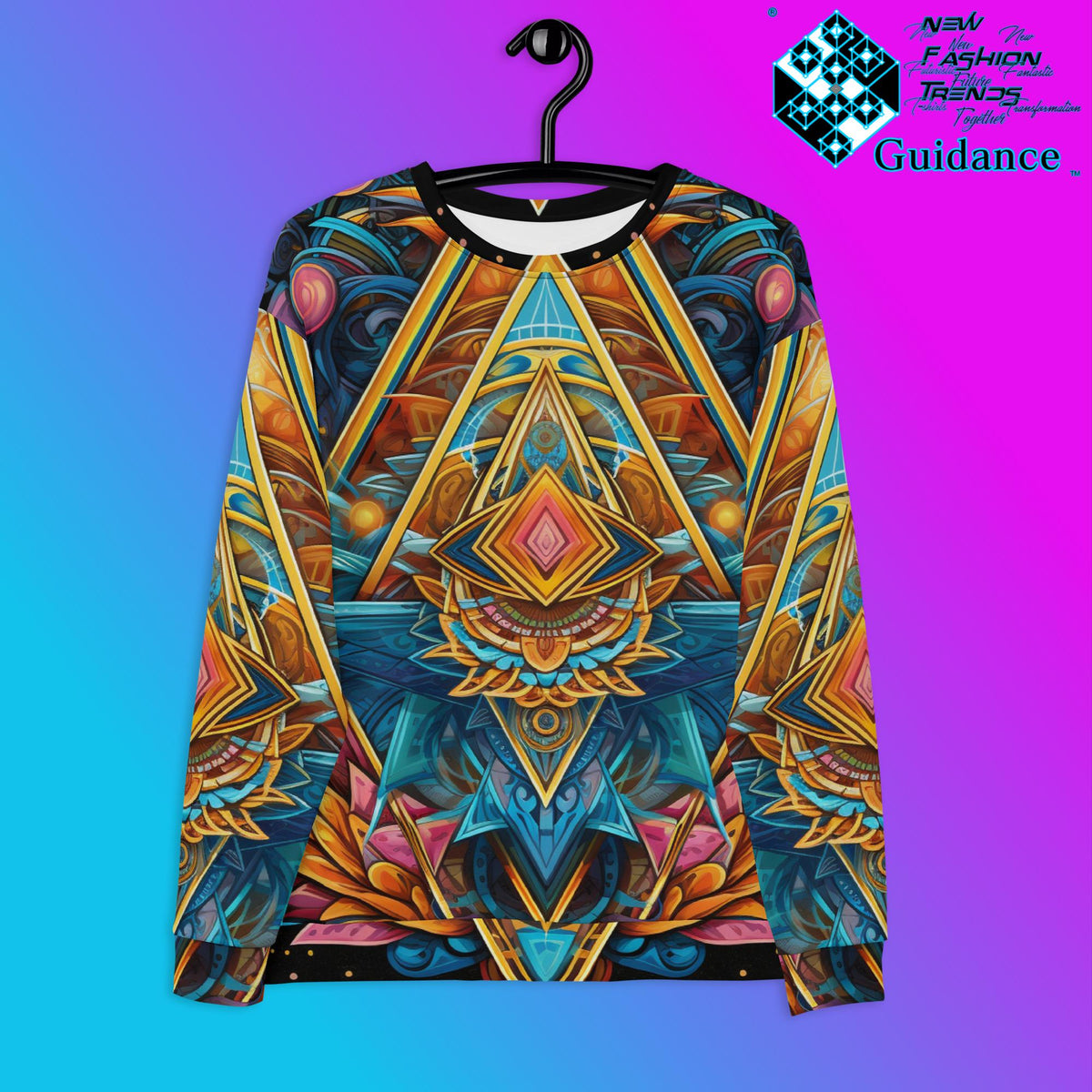 Spiritual Tapestry Sweatshirt – Sacred Geometry Festival Wear by XGuidance XS 1