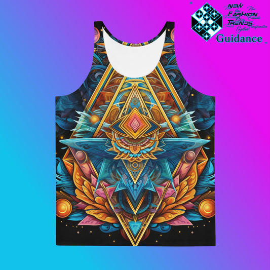 Spiritual Tapestry Tank Top – Artistic Festival Streetwear by XGuidance XS 1