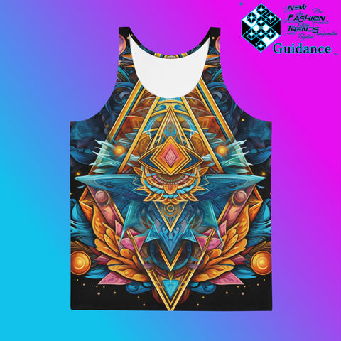 Spiritual Tapestry Tank Top – Artistic Festival Streetwear by XGuidance XS 1