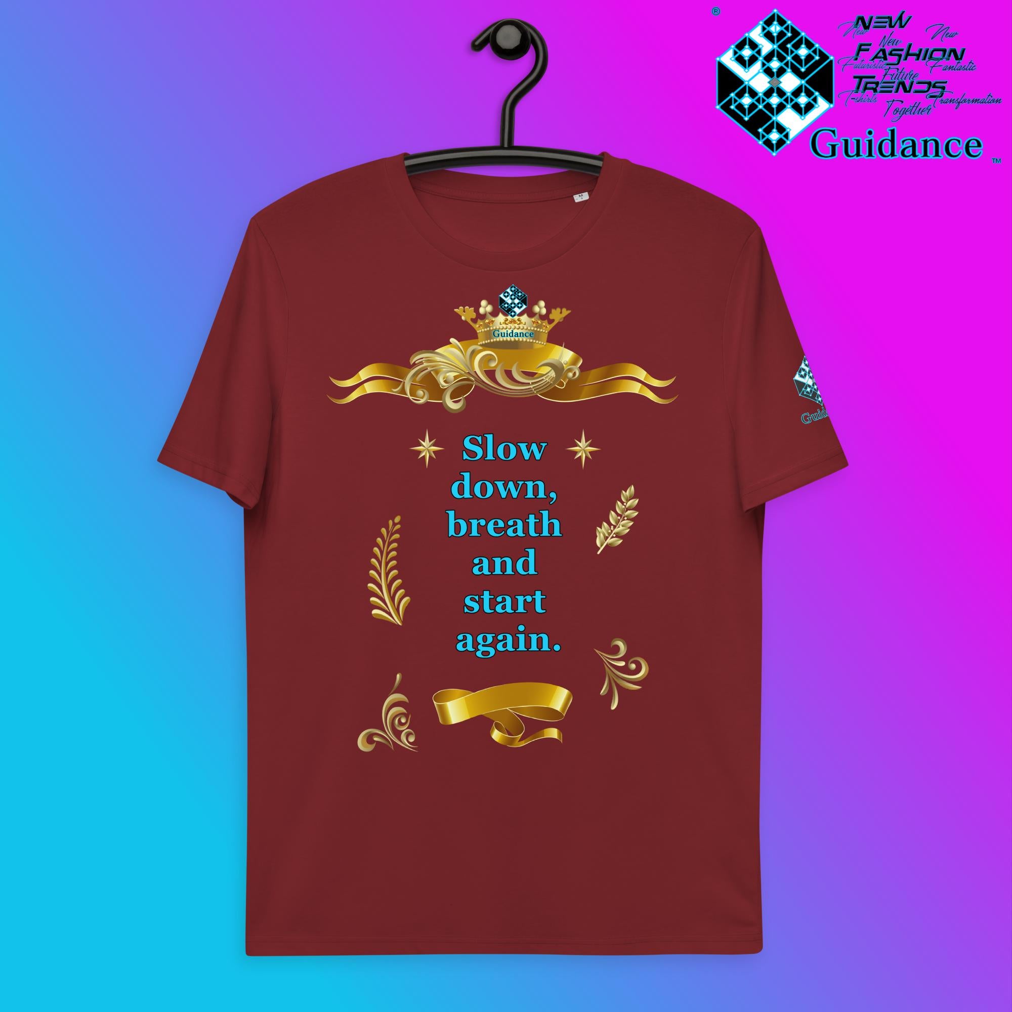 Start Again T-Shirt T-Shirts by XGuidance Burgundy 10