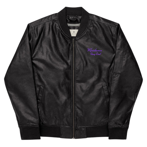 Stay Cool – Leather Bomber Jacket Unisex by XGuidance XS 1