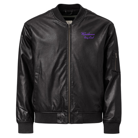 Stay Cool – Leather Bomber Jacket Unisex by XGuidance XS 4