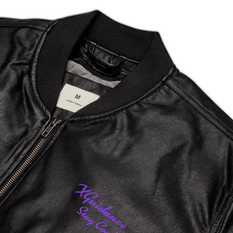 Stay Cool – Leather Bomber Jacket Unisex by XGuidance XS 6