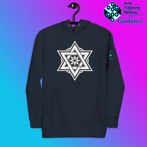 Stellar Convergence Hoodie – Sacred Star Symbol Design by XGuidance Navy Blazer 6