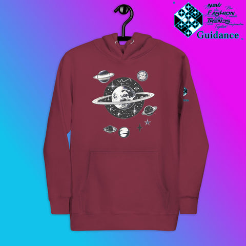 Stellar Symphony Hoodie – Celestial Planet Alignment by XGuidance Black 17