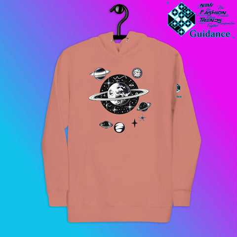 Stellar Symphony Hoodie – Celestial Planet Alignment by XGuidance Black 19