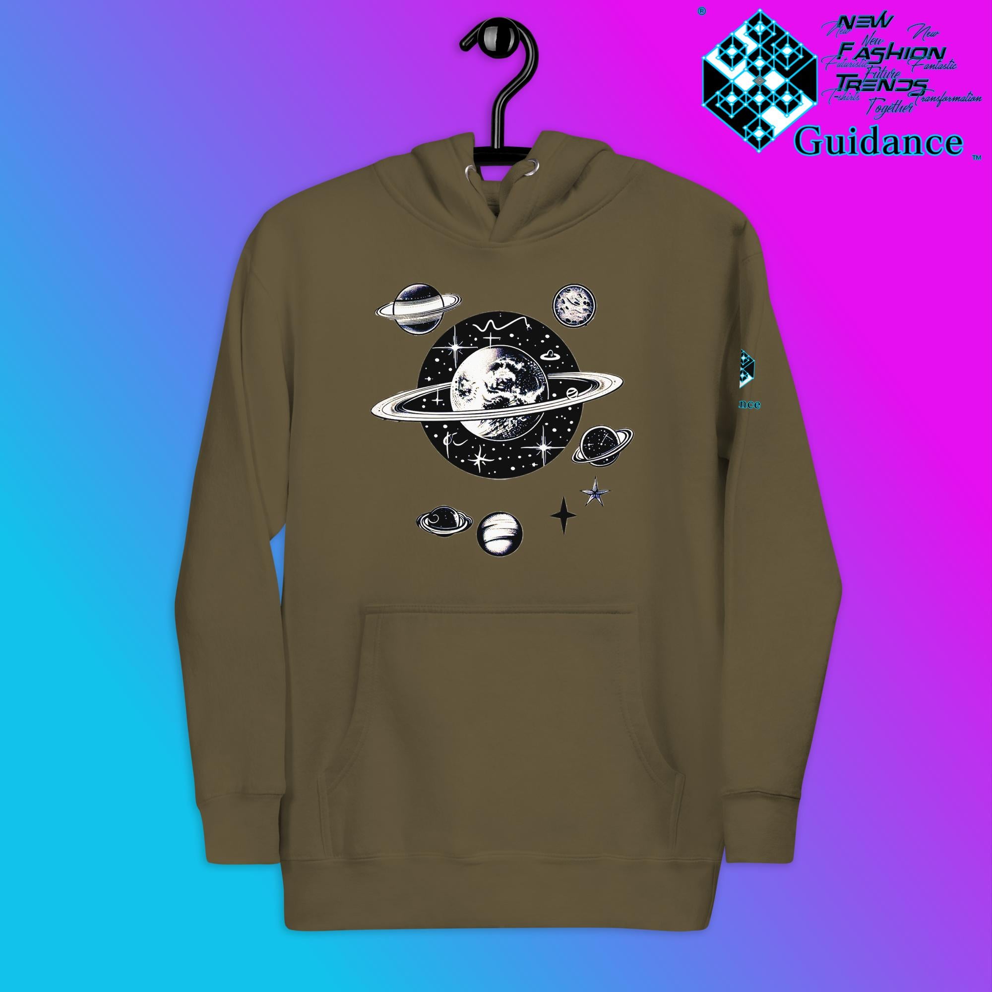 Stellar Symphony Hoodie – Celestial Planet Alignment by XGuidance Black 20
