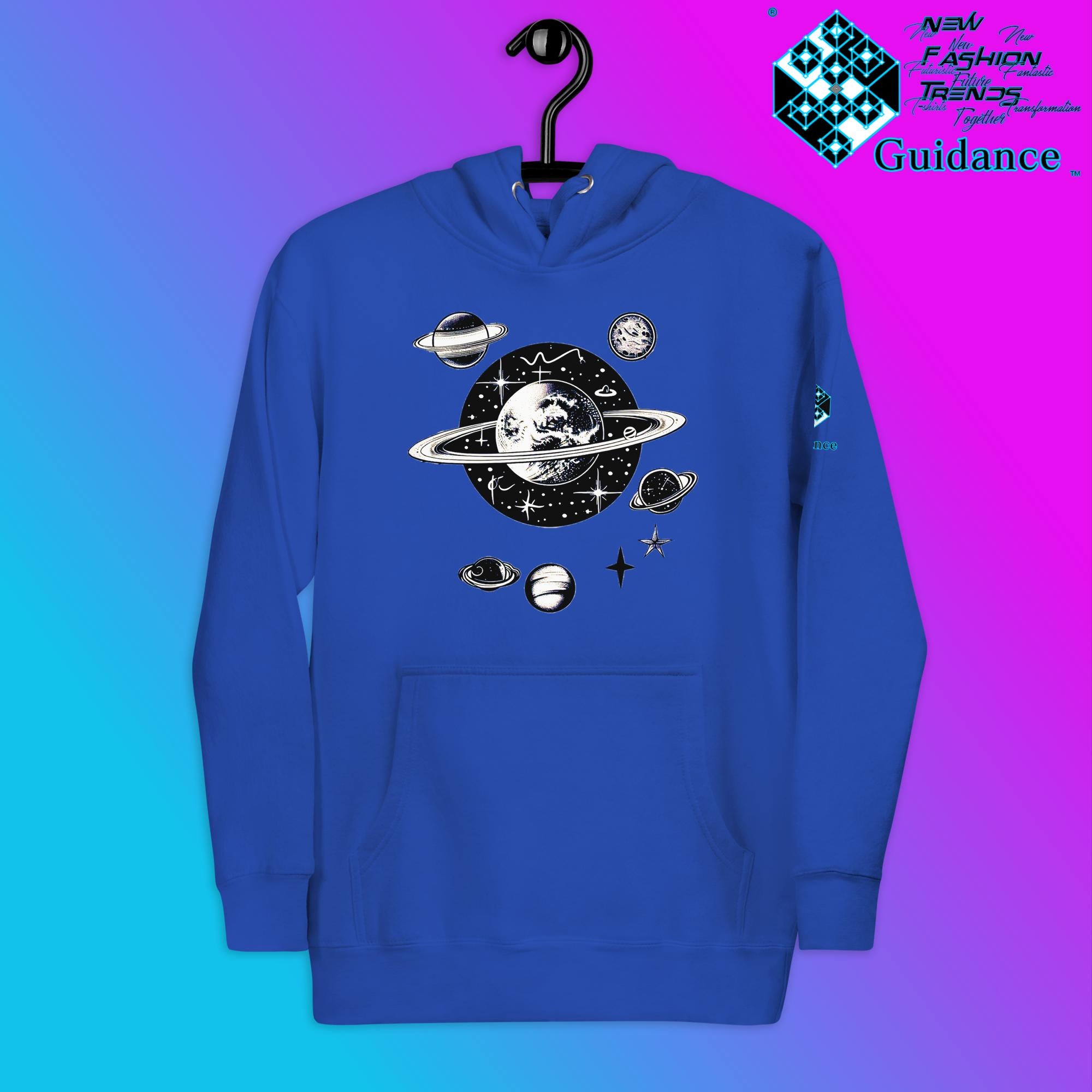 Stellar Symphony Hoodie – Celestial Planet Alignment by XGuidance Black 21