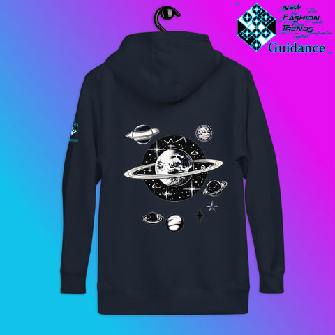 Stellar Symphony Hoodie – Celestial Planet Alignment by XGuidance Black 32