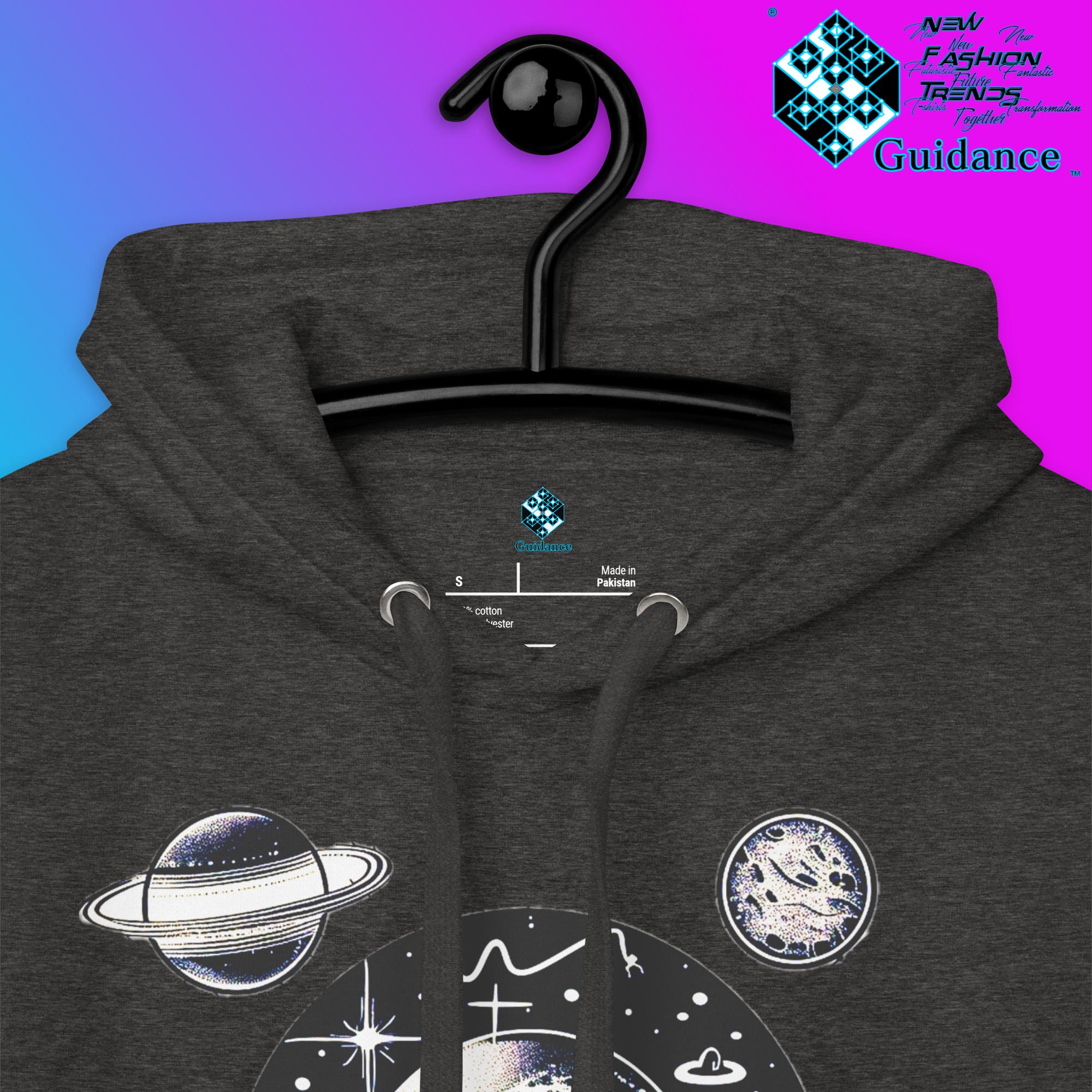 Stellar Symphony Hoodie – Celestial Planet Alignment by XGuidance Black 41