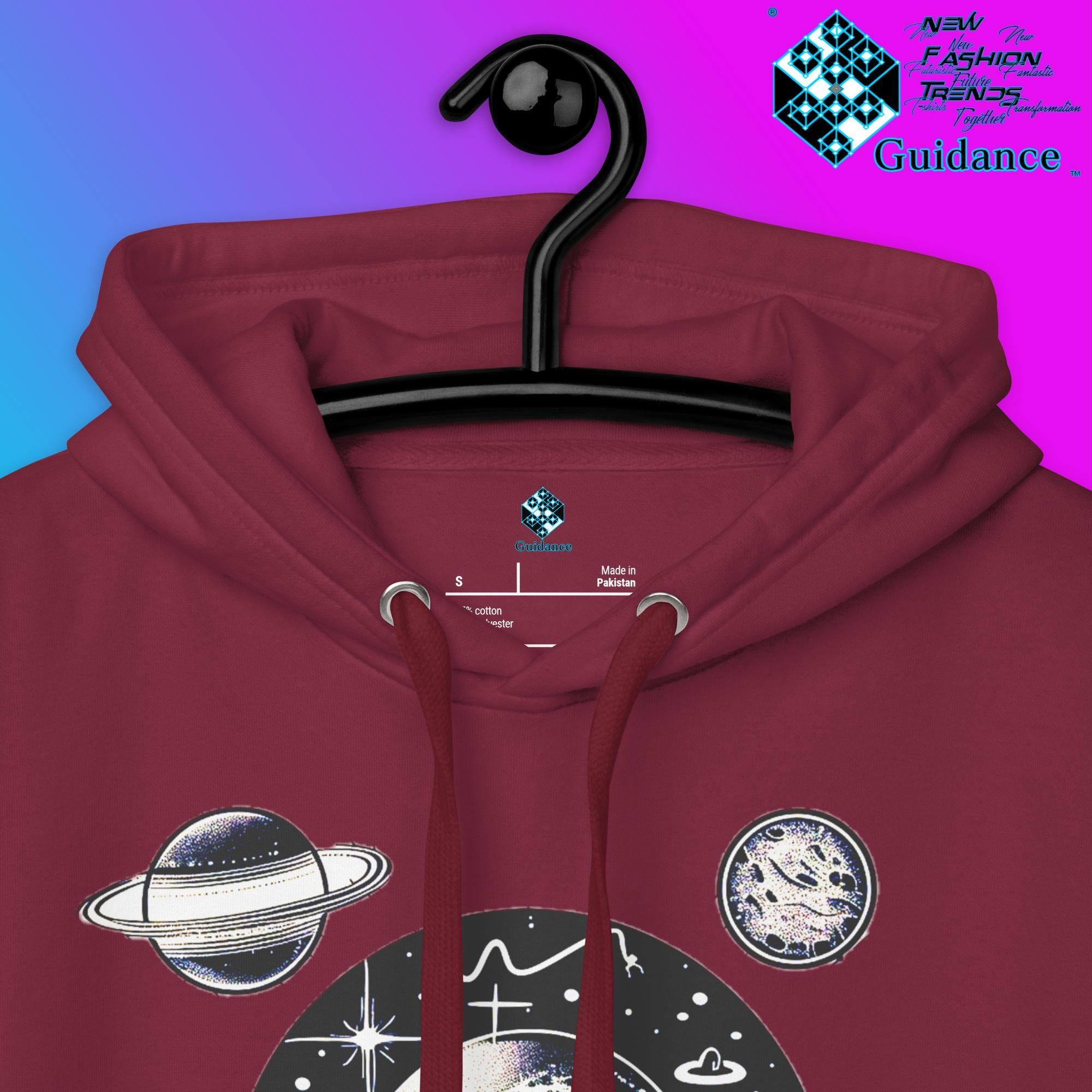 Stellar Symphony Hoodie – Celestial Planet Alignment by XGuidance Black 42