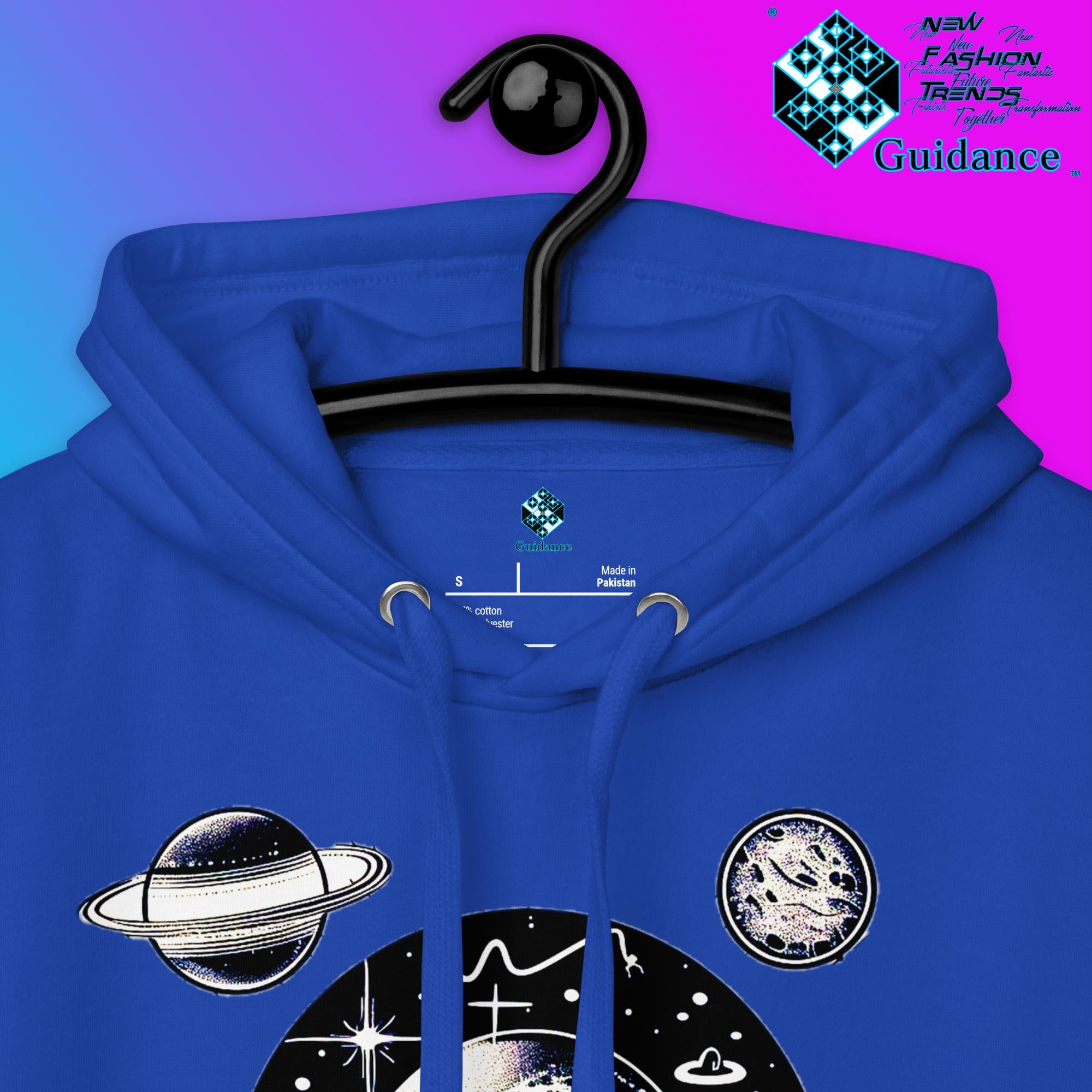 Stellar Symphony Hoodie – Celestial Planet Alignment by XGuidance Black 45