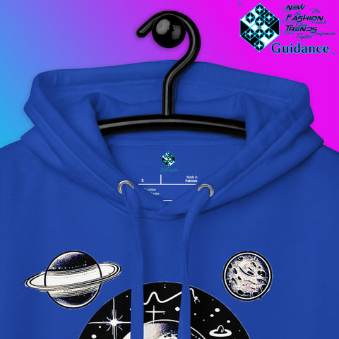 Stellar Symphony Hoodie – Celestial Planet Alignment by XGuidance Black 45