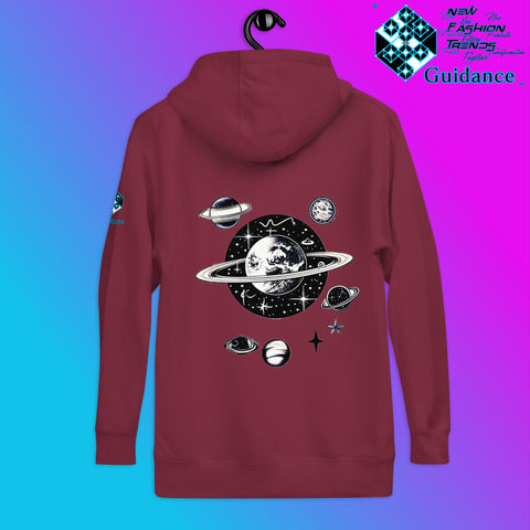 Stellar Symphony Hoodie – Celestial Planet Alignment by XGuidance Maroon 5