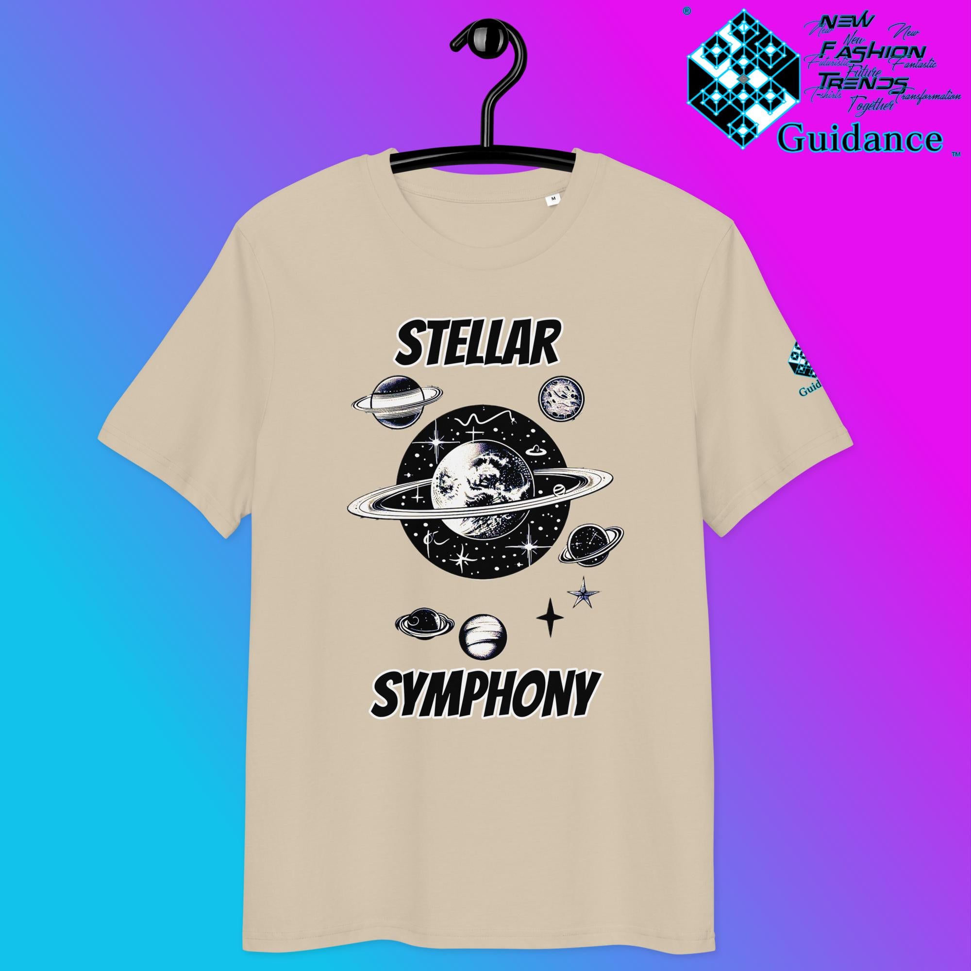Stellar Symphony T-Shirt with Cosmic Planet Design by XGuidance Desert Dust 4