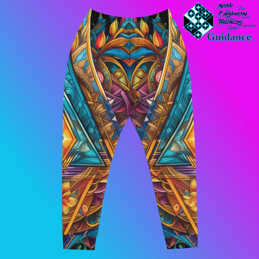 Structural Serenity Jogger Pants – Geometric Festival Streetwear by XGuidance XS 1