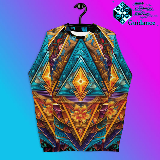 Structural Serenity Psychedelic Long Sleeve Rash Guard by XGuidance XS 1