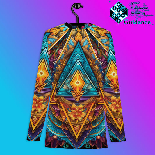 Structural Serenity Psychedelic Long Sleeve Rash Guard by XGuidance XS 2