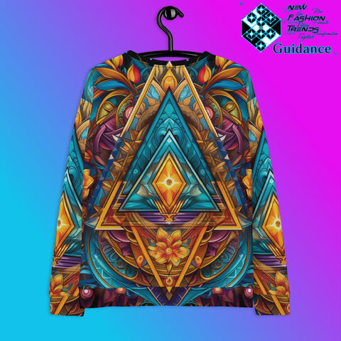 Structural Serenity Sweatshirt – Geometric Festival Streetwear by XGuidance XS 2