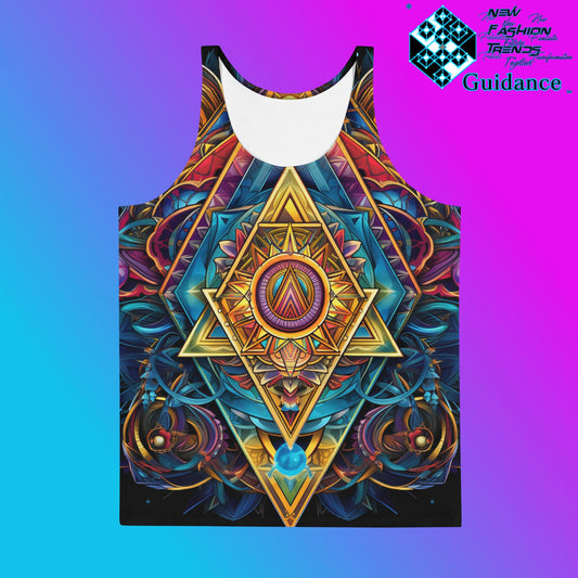 Structural Serenity Tank Top – Geometric Festival Wear by XGuidance XS 1