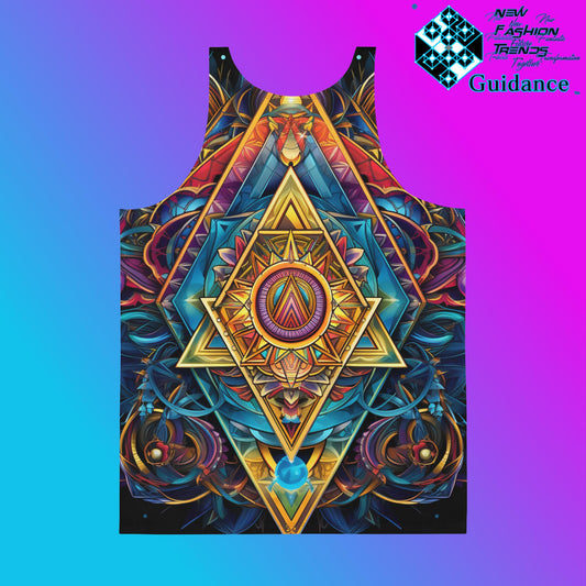 Structural Serenity Tank Top – Geometric Festival Wear by XGuidance XS 2