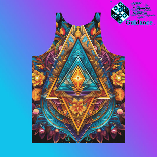 Structural Serenity Tank Top – Vibrant Geometric Art by XGuidance XS 2