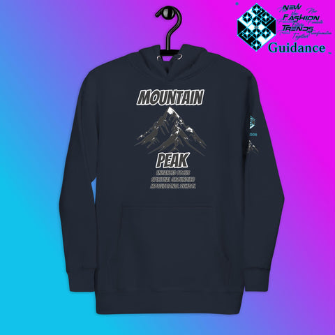 Summit of Serenity Hoodie – Symbolic Mountain Art by XGuidance Navy Blazer 6