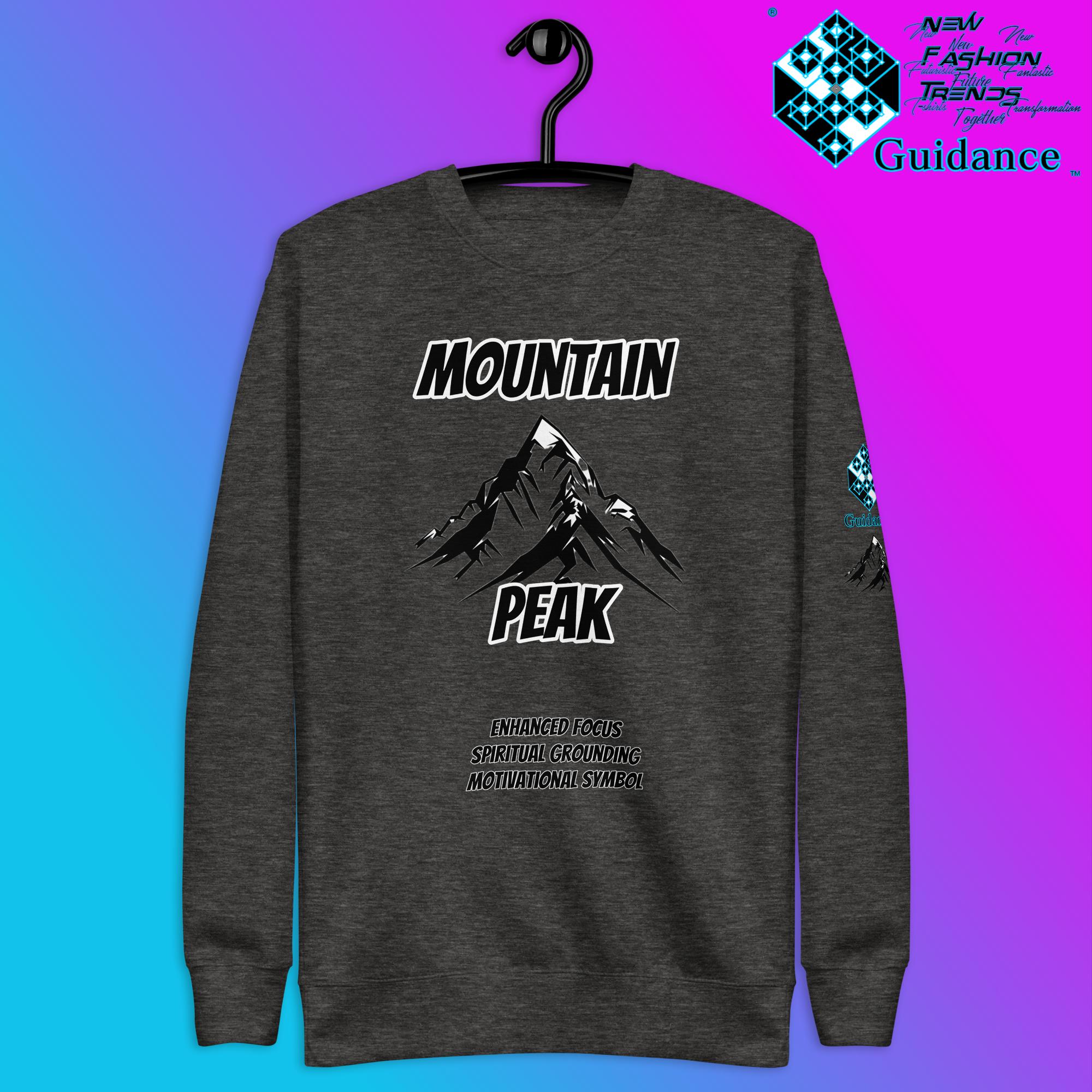 Summit of Serenity Sweatshirt with Mountain Design by XGuidance Charcoal Heather 4