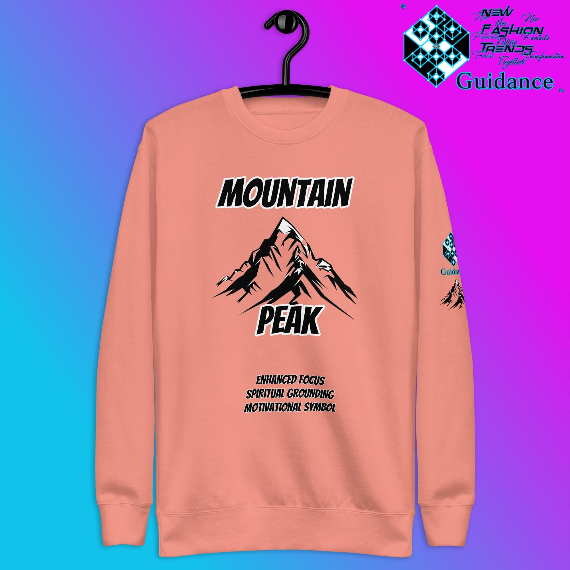 Summit of Serenity Sweatshirt with Mountain Design by XGuidance Dusty Rose 6