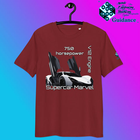 Supercar Marvel T-Shirt – 750HP V12 Beast in Style by XGuidance Burgundy 3