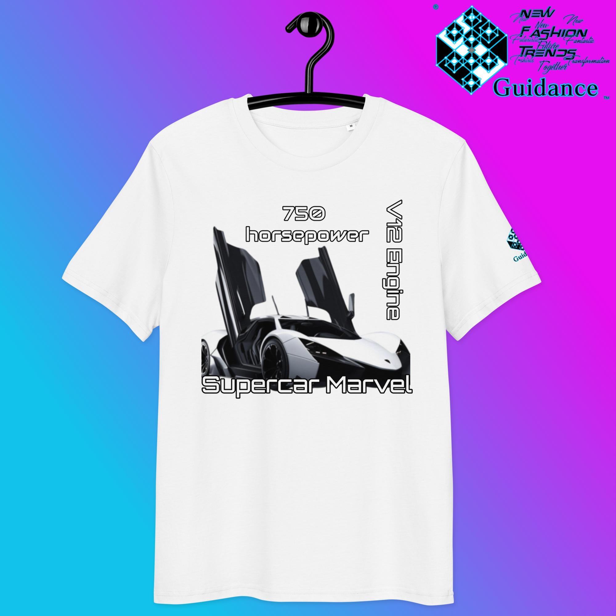 Supercar Marvel T-Shirt – 750HP V12 Beast in Style by XGuidance White 7
