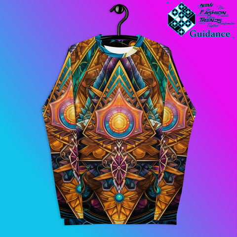 Symmetry Motion Psychedelic Long Sleeve Rash Guard by XGuidance XS 1