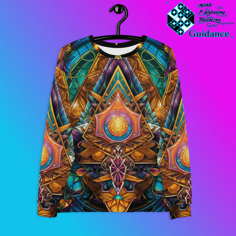 Symmetry Motion Sweatshirt – Geometric Festival Streetwear by XGuidance XS 1