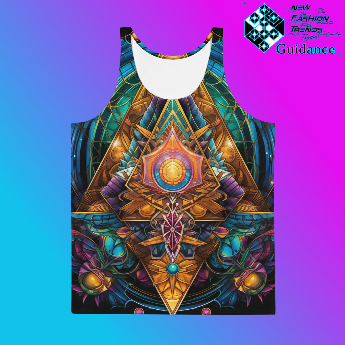 Symmetry Motion Tank Top – Geometric Festival Style by XGuidance XS 1