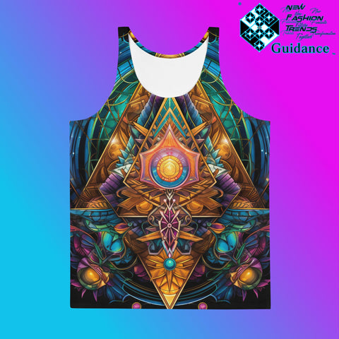 Symmetry Motion Tank Top – Geometric Festival Style by XGuidance XS 1