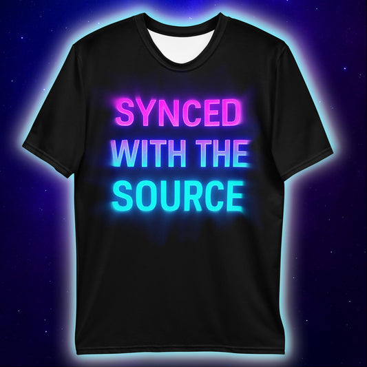 Synced With The Source T-Shirt, Neon Spiritual Festival T-Shirts by XGuidance XS 2