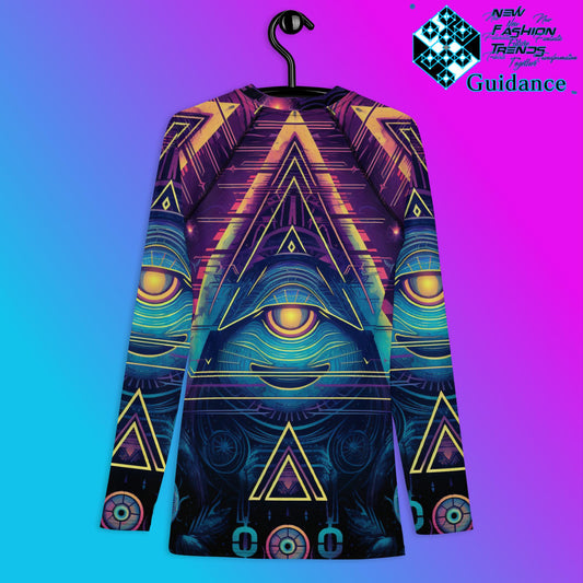 Tapestry of Peace Psychedelic Long Sleeve Rash Guard by XGuidance XS 2