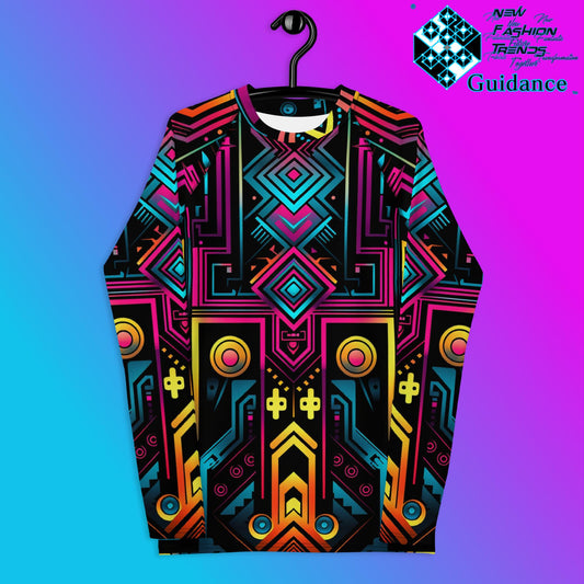 Techno Shaman Rash Guard Swim Shirt Rash Guard by XGuidance XS 1