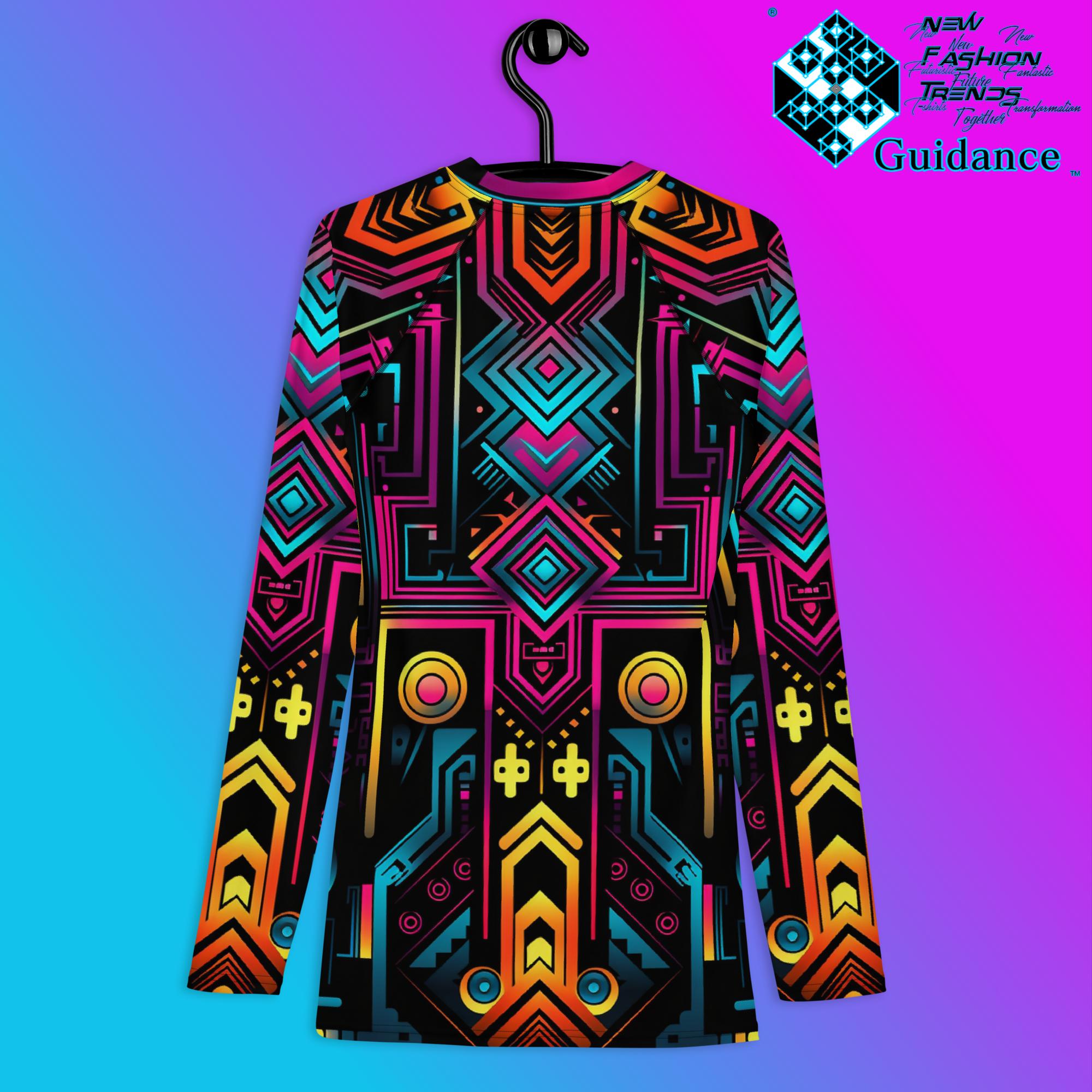 Techno Shaman Rash Guard Swim Shirt Rash Guard by XGuidance XS 2