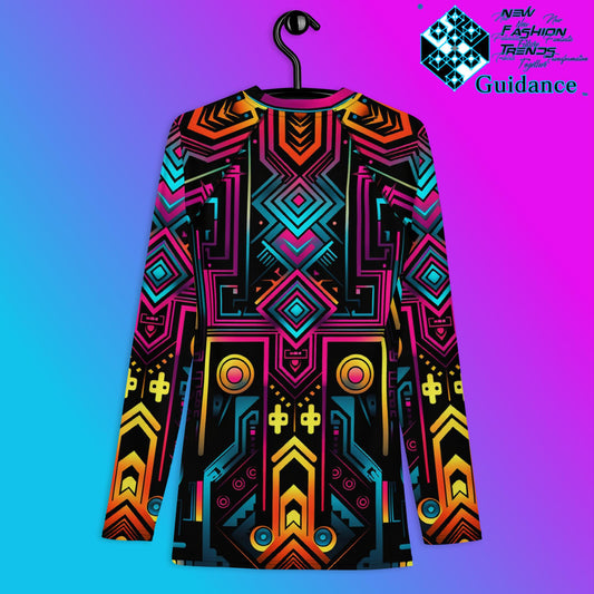 Techno Shaman Rash Guard Swim Shirt Rash Guard by XGuidance XS 2